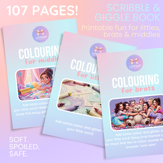 LittleAF Scribble & Giggle Activity Book